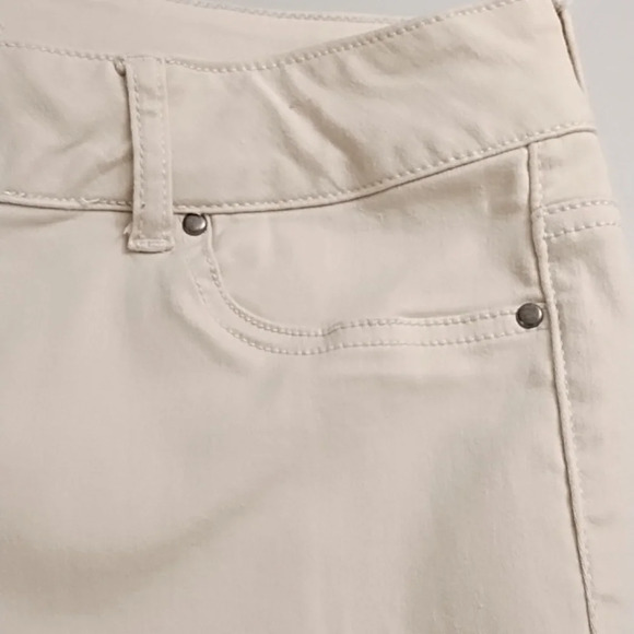 Skinny Super Soft Brushed Stretch Jeans Cream Large Regular - Picture 10 of 11